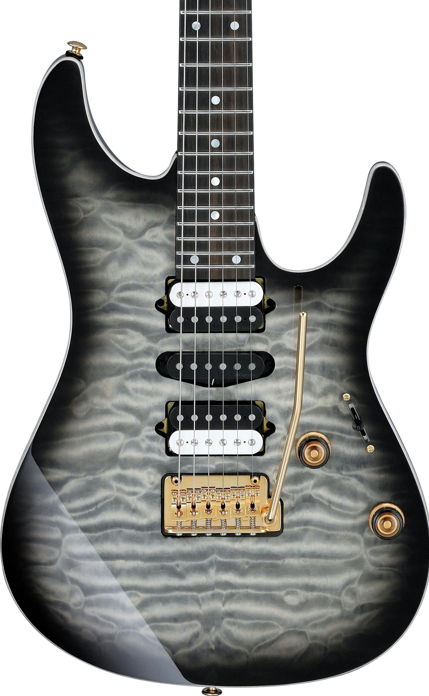 Ibanez AZ47P1QM-BIB Premium Electric Guitar in Black Ice Burst